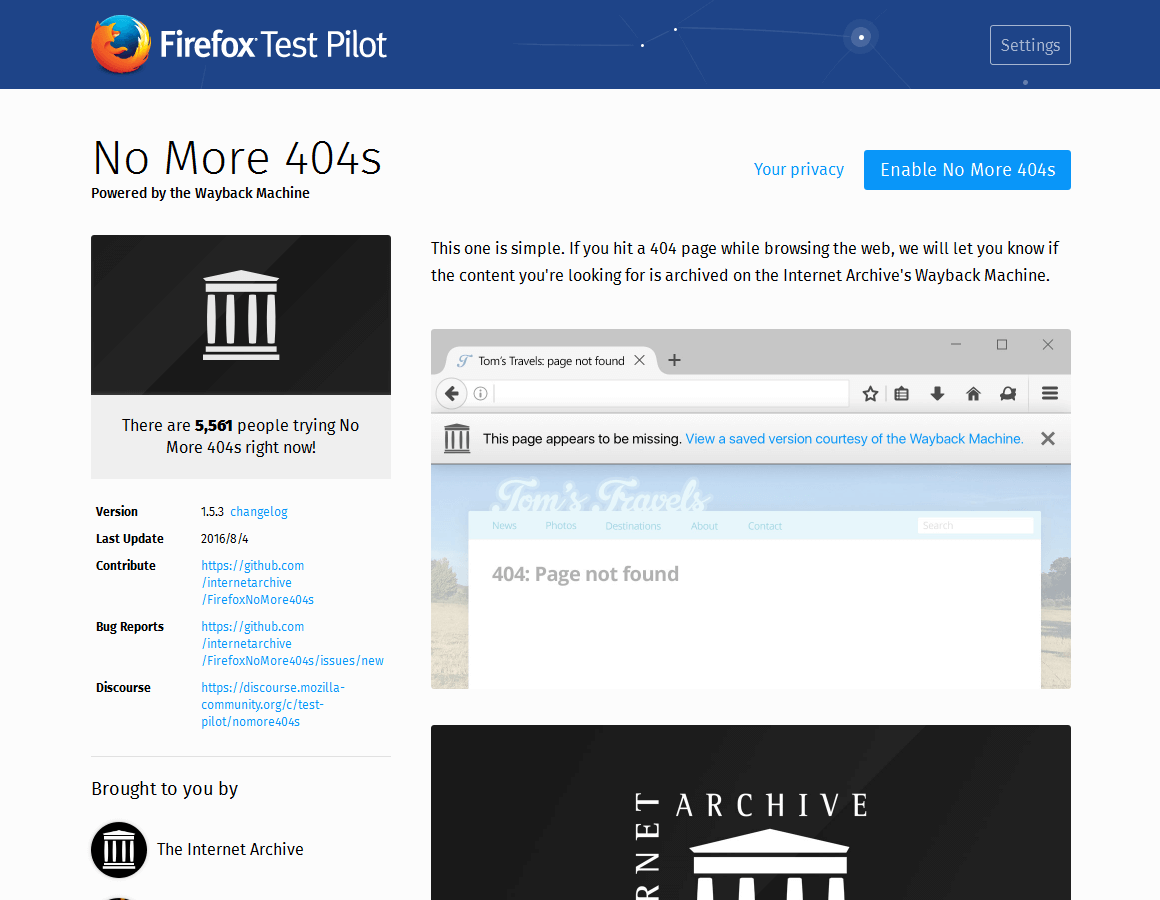 Mozilla Test Pilot