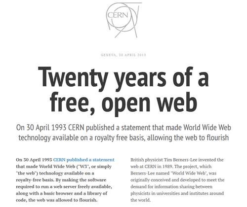 Twenty years of a free, open web