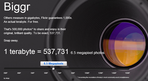 1 terabyte = 537,731 / 6.5 megapixel photos