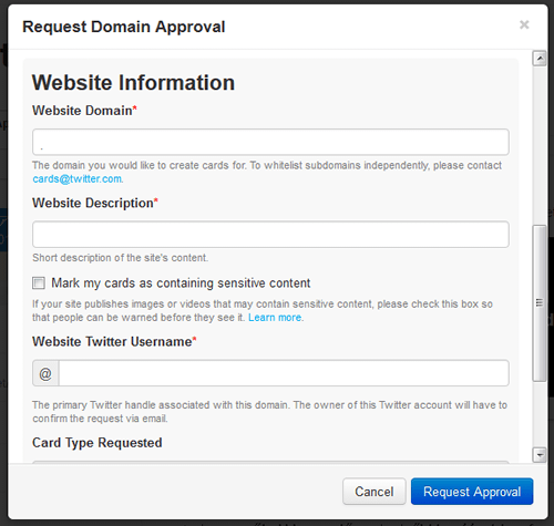 Request Domain Approval