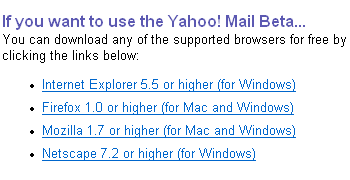 Yahoo! Mail Beta Opera