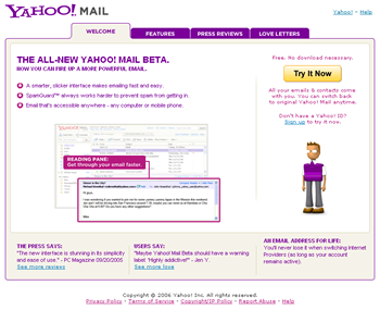 Yahoo! Mail Beta Sign Up