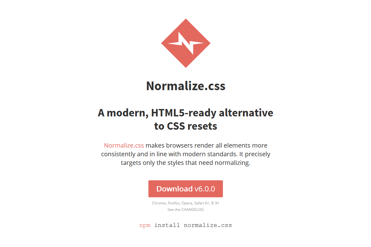 normalize.css 6.0.0 がリリース、作者の意見的意味合いが強かったスタイル定義を削除 - WWW WATCH