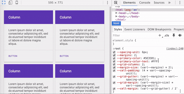 CSS カスタムプロパティの動作例 - Chromium Blog から引用
