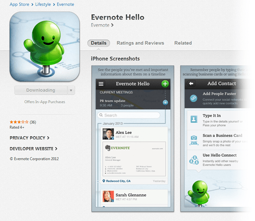 Evernote Hello