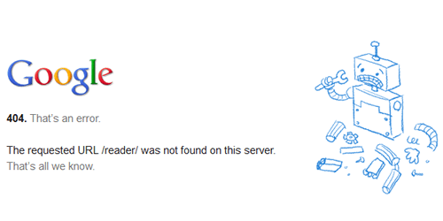 Google Reader 終了時の 404 Not Found