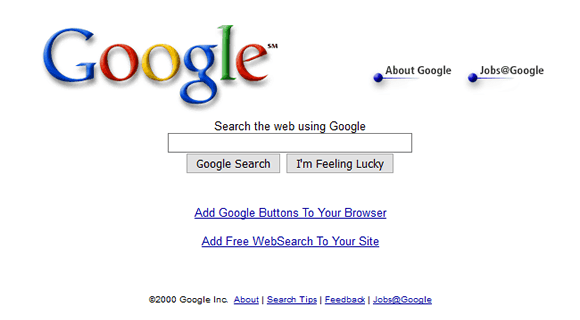 Google 2000年 キャプチャ